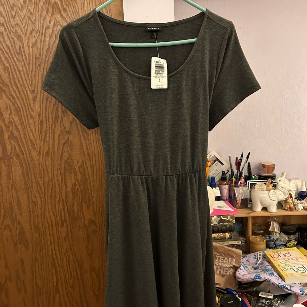 Torrid Mini Jersey Tie-Front Skater Dress NWT